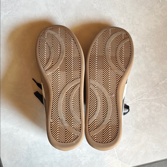 Black and White Sneakers with Gum Sole - Picture 6 of 8